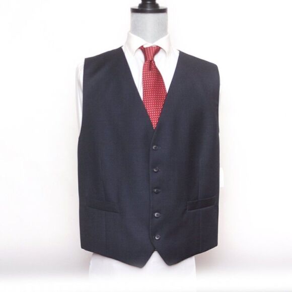 NWT Jos. A. Bank Suit Separate Vest Tailored Fit Wool Men’s Size 1X Dark Navy - Picture 1 of 5